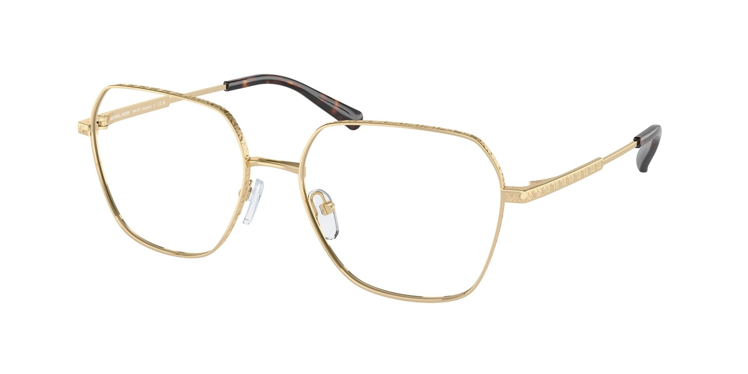 Armação de Óculos de Grau MK3071-1014-56 Michael Kors Quadrado Ouro Metal