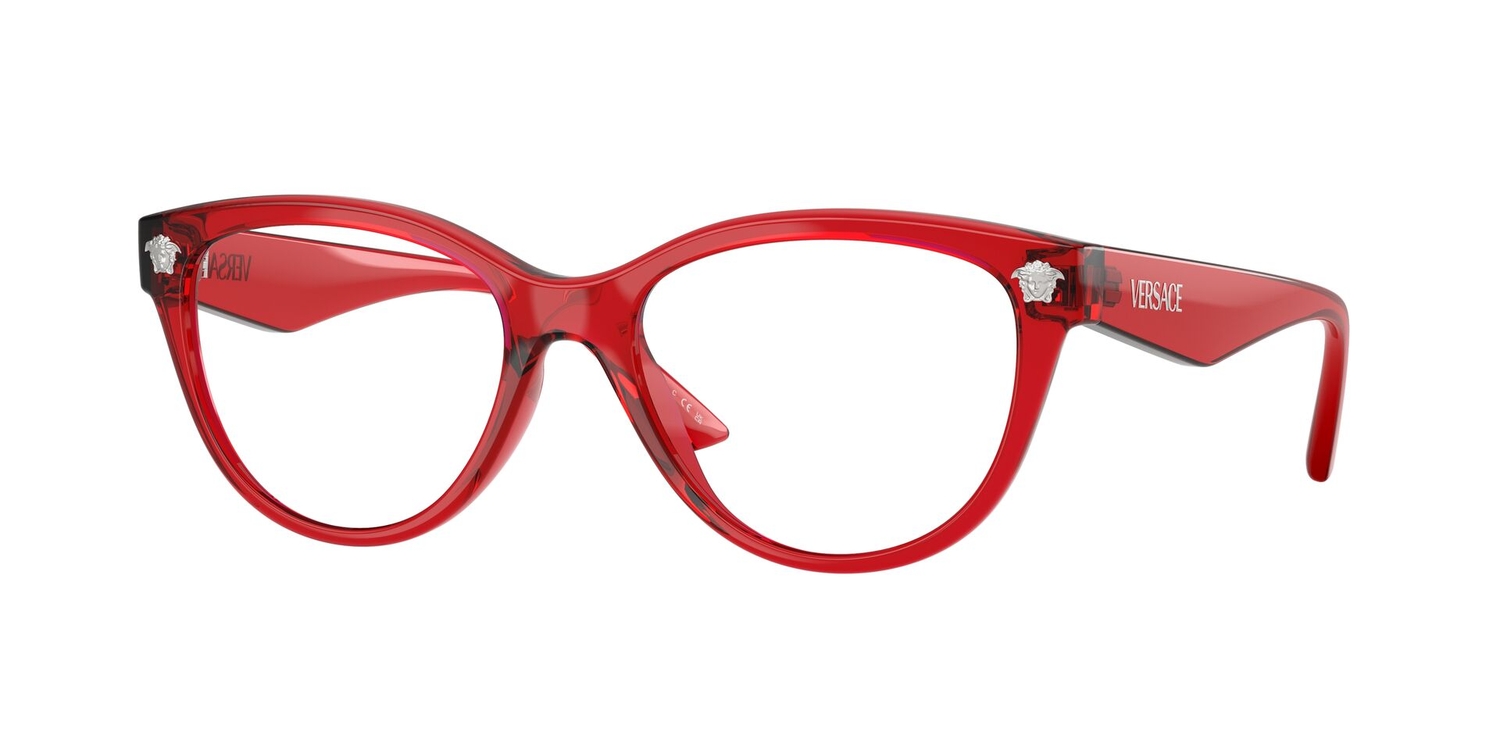 Armação de Óculos de Grau VE3365U-5495-54 Versace Phantos Vermelho Injetado