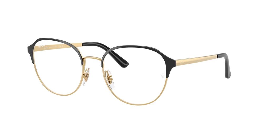 Armação de Óculos de Grau RX6526L-2991-53 Ray Ban Phantos Preto Metal