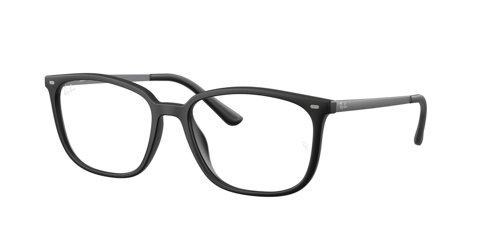 Armação de Óculos de Grau RX7245L-5196-56 Ray Ban Retangular Preto Injetado