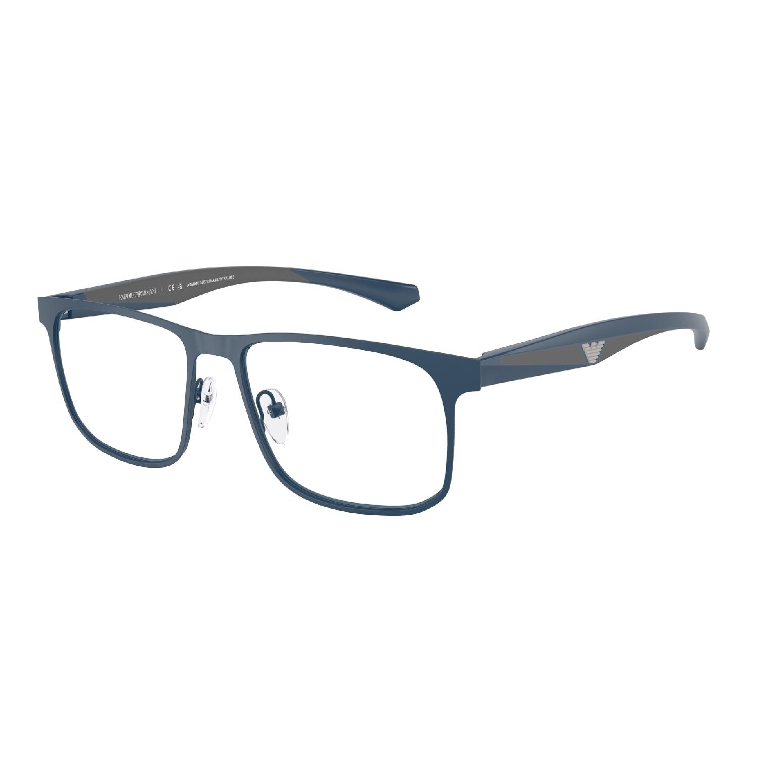 Armação de Óculos de Grau EA1163-3389-55 Emporio Armani Quadrado Azul Metal