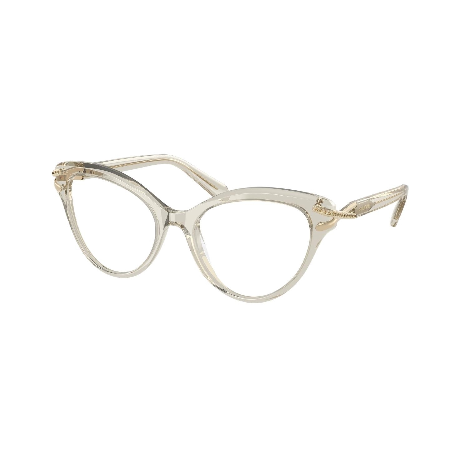 Armação de Óculos de Grau SK2030-3003-55 Swarovski Gatinho Marrom Acetato