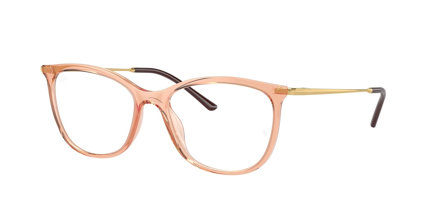 Armação de Óculos de Grau RX7220L-3168-54 Ray Ban Gatinho Marrom Injetado