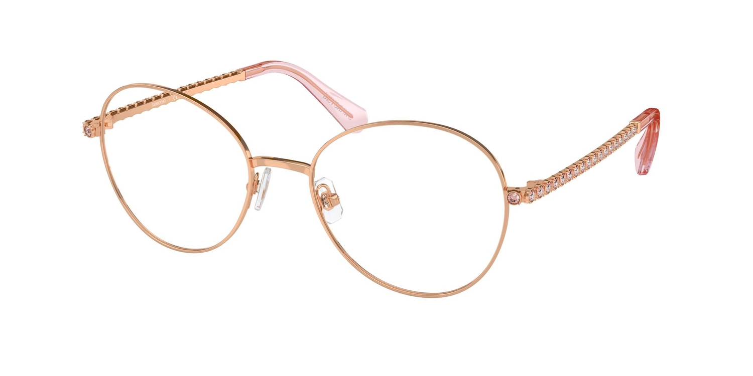 Armação de Óculos de Grau SK1013-4014-54 Swarovski Redondo Ouro Metal