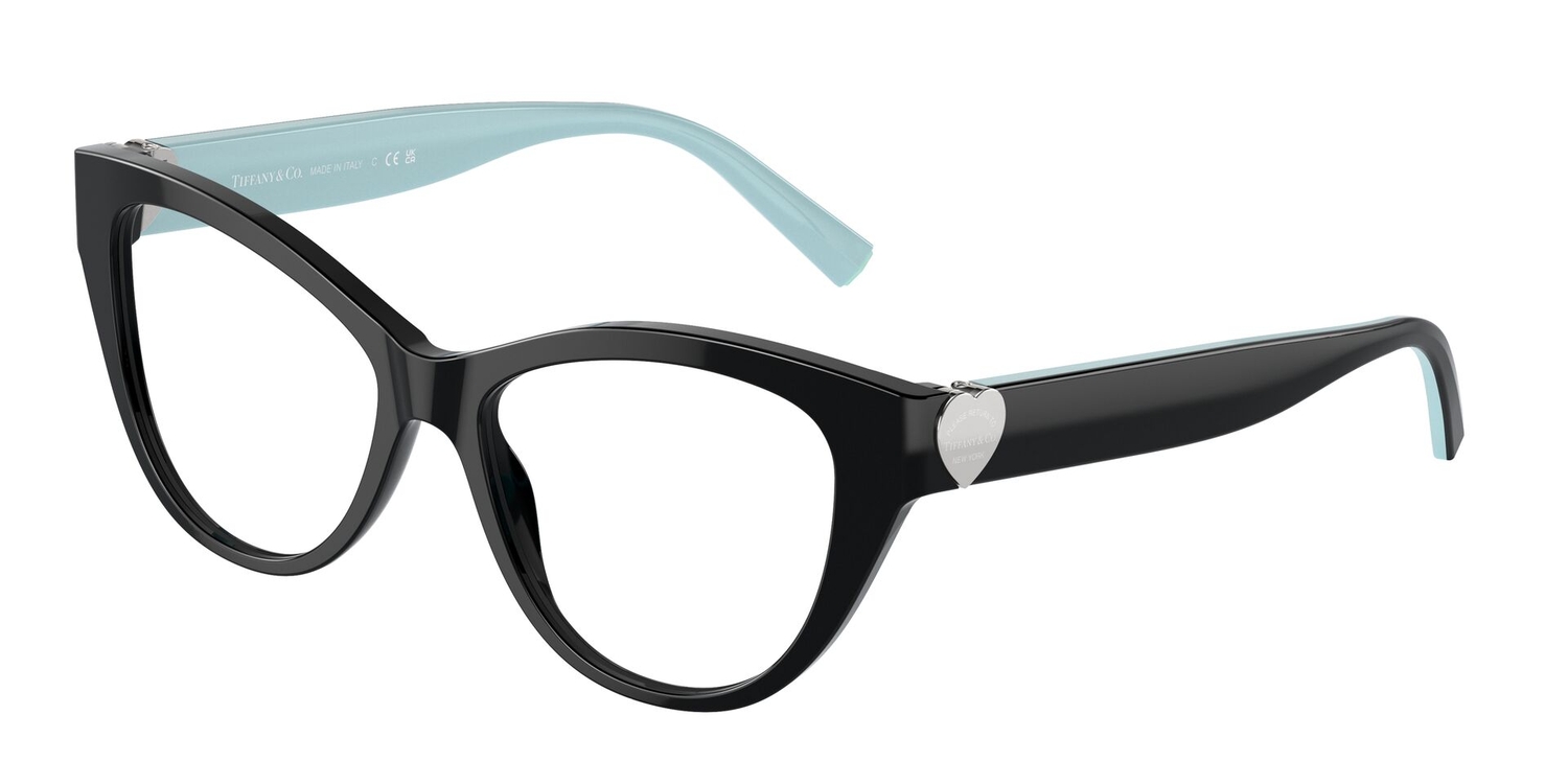 Armação de Óculos de Grau TF2251-8406-53 Tiffany & Co Gatinho Preto Acetato