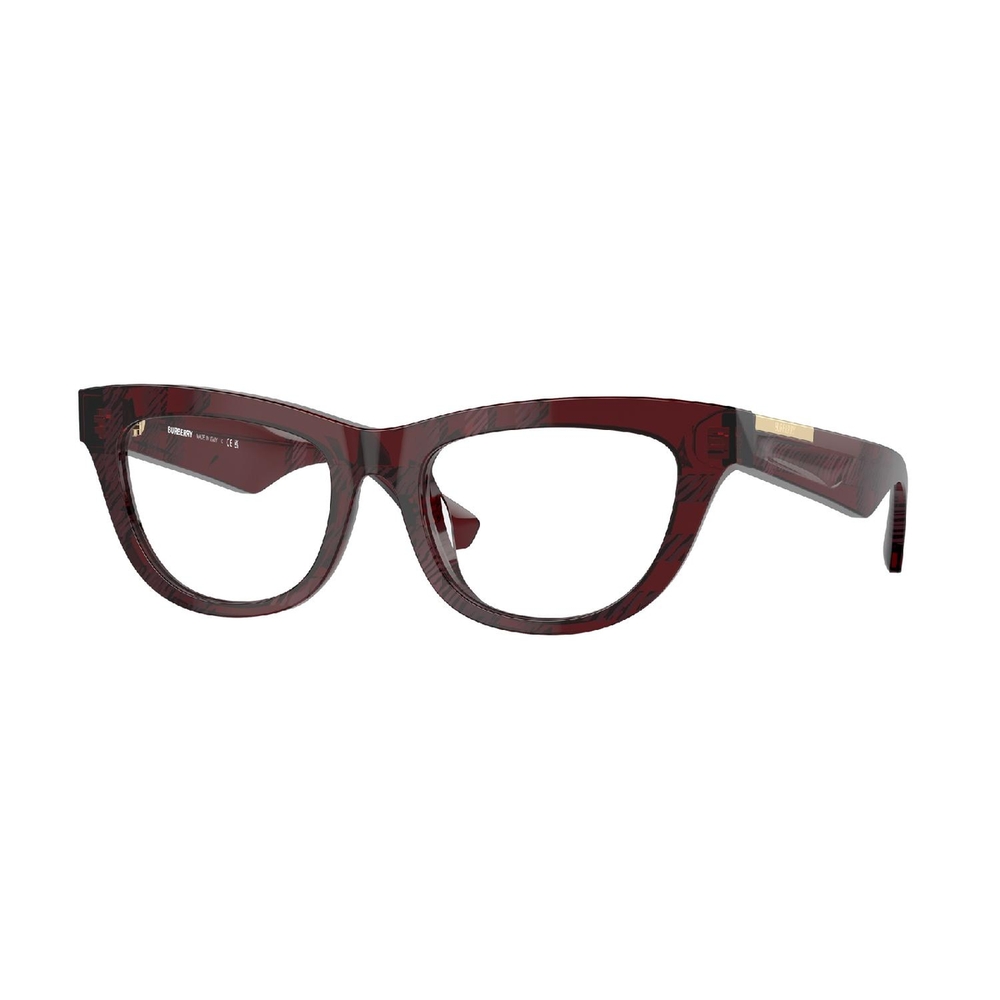 Armação de Óculos de Grau BE2406U-4115-52 Burberry Retangular Vermelho Acetato
