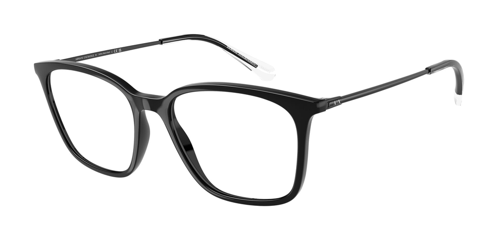 Armação de Óculos de Grau AX3120-8158-53 Armani Exchange Borboleta Preto Injetado