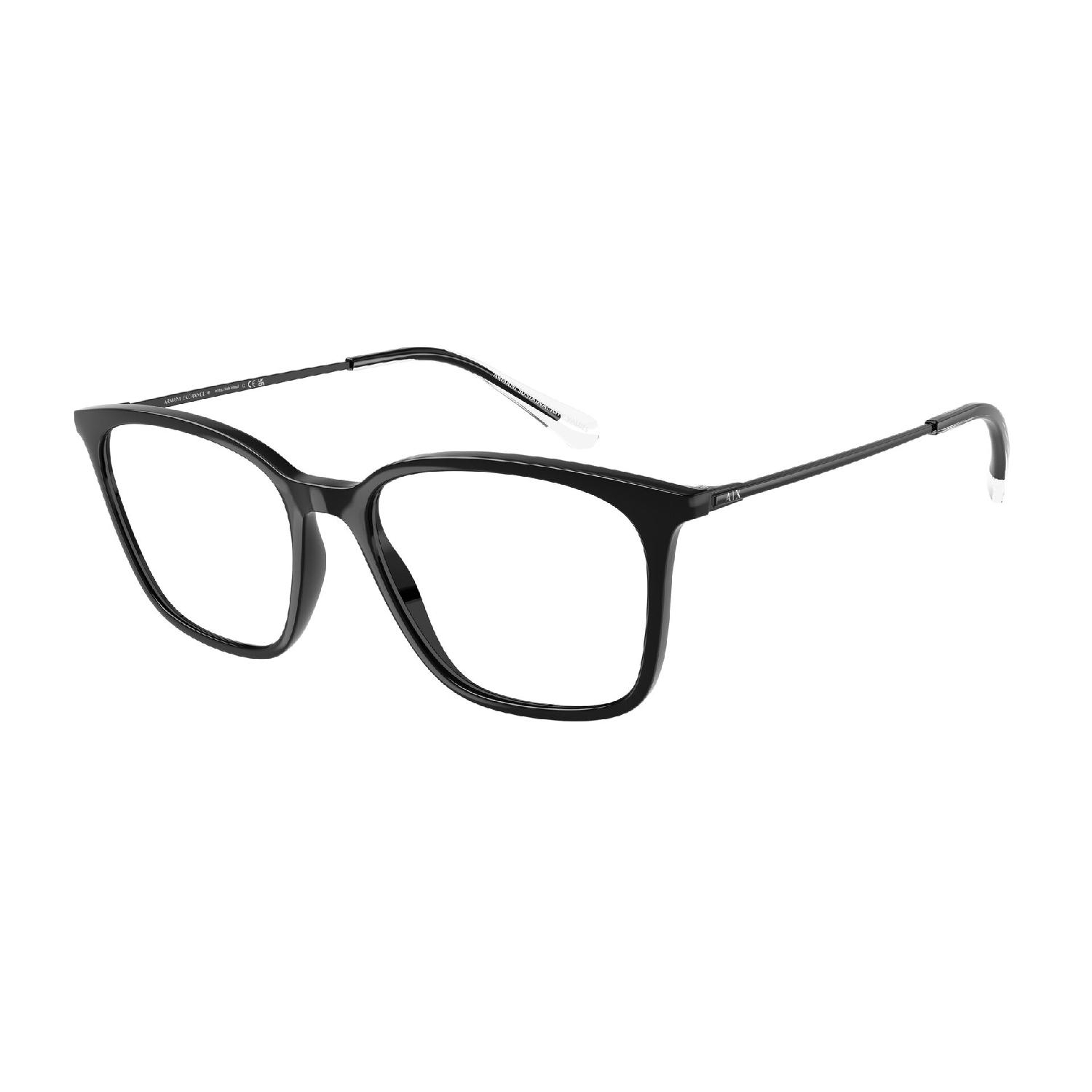 Armação de Óculos de Grau AX3120-8158-53 Armani Exchange Borboleta Preto Injetado
