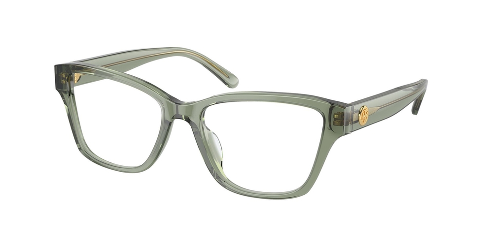 Armação de Óculos de Grau TY2131U-1941-53 Tory Burch Retangular Verde Acetato
