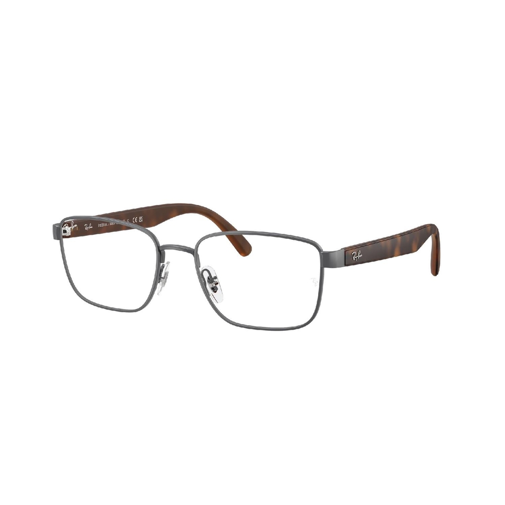 Armação de Óculos de Grau RX6537L-3185-54 Ray Ban Retangular Cinza Metal