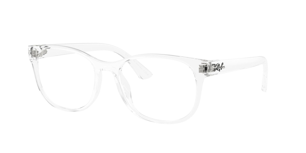 Armação de Óculos de Grau RX7253L-2001-55 Ray Ban Retangular Com Cantos Arredondados Transparente Injetado