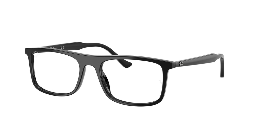 Armação de Óculos de Grau RX5440-2000-55 Ray Ban Retangular Preto Acetato