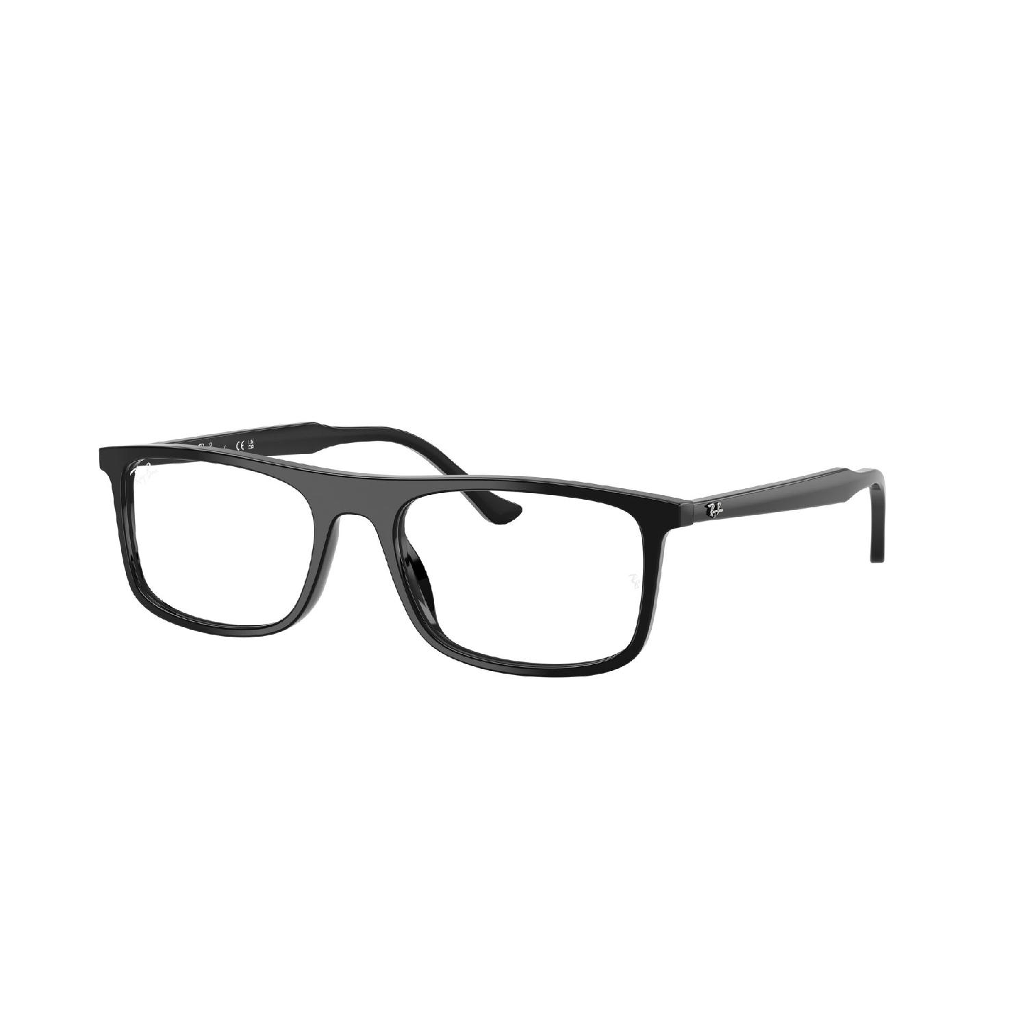 Armação de Óculos de Grau RX5440-2000-55 Ray Ban Retangular Preto Acetato