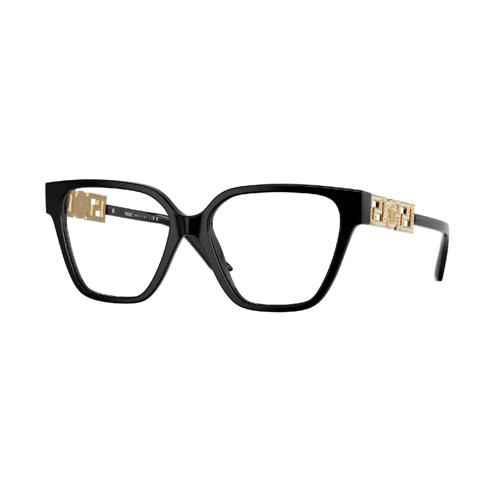 Armação de Óculos de Grau VE3358B-GB1-54 Versace Irregular Preto Acetato