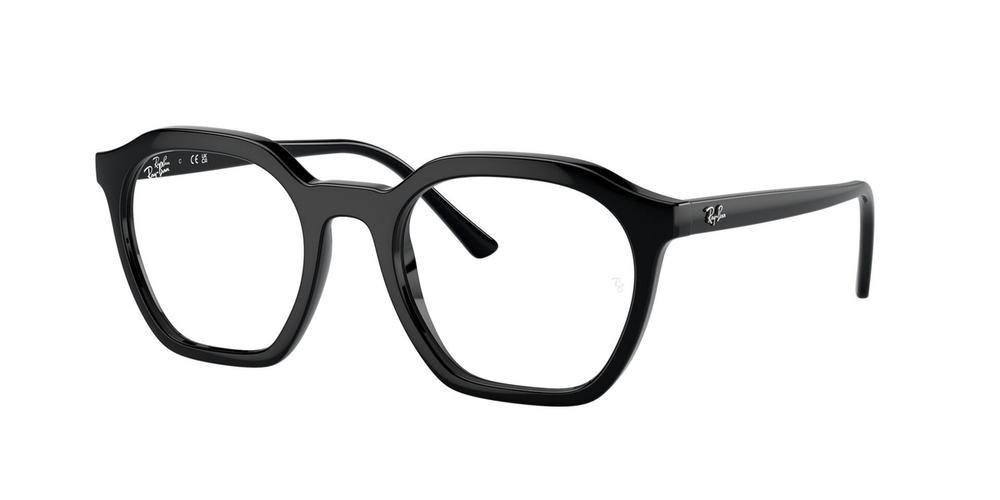Armação de Óculos de Grau RX7238-2000-52 Ray Ban Irregular Preto Propionato