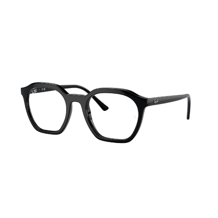 Armação de Óculos de Grau RX7238-2000-52 Ray Ban Irregular Preto Propionato