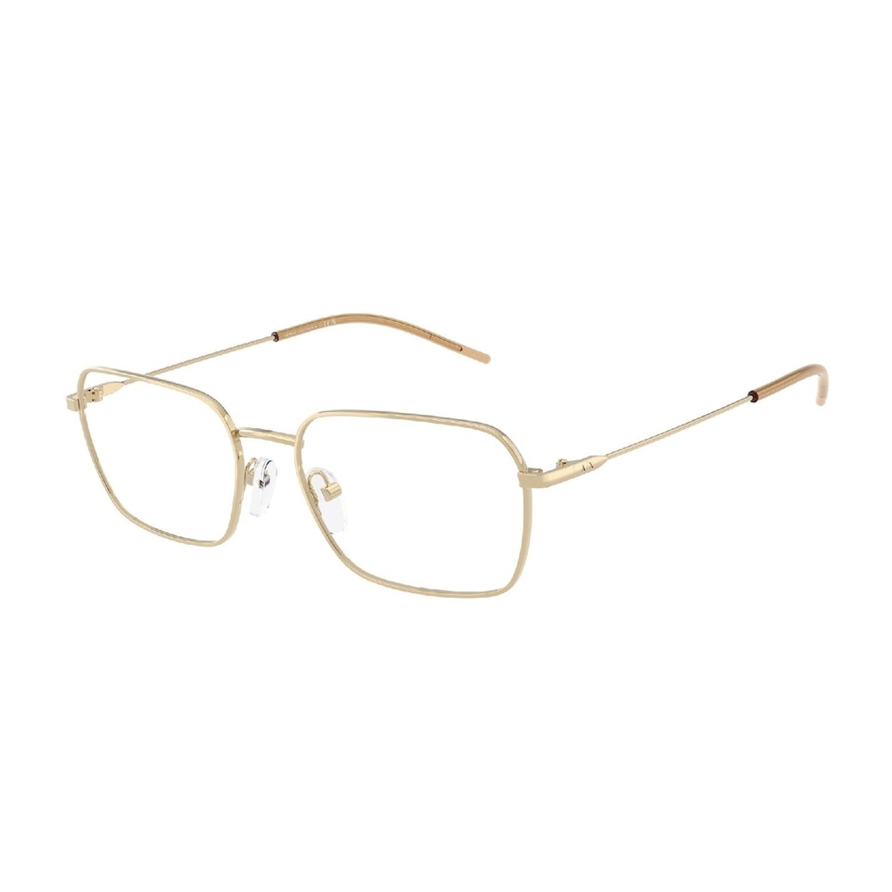 Armação de Óculos de Grau AX1072-6110-53 Armani Exchange Quadrado Ouro Metal
