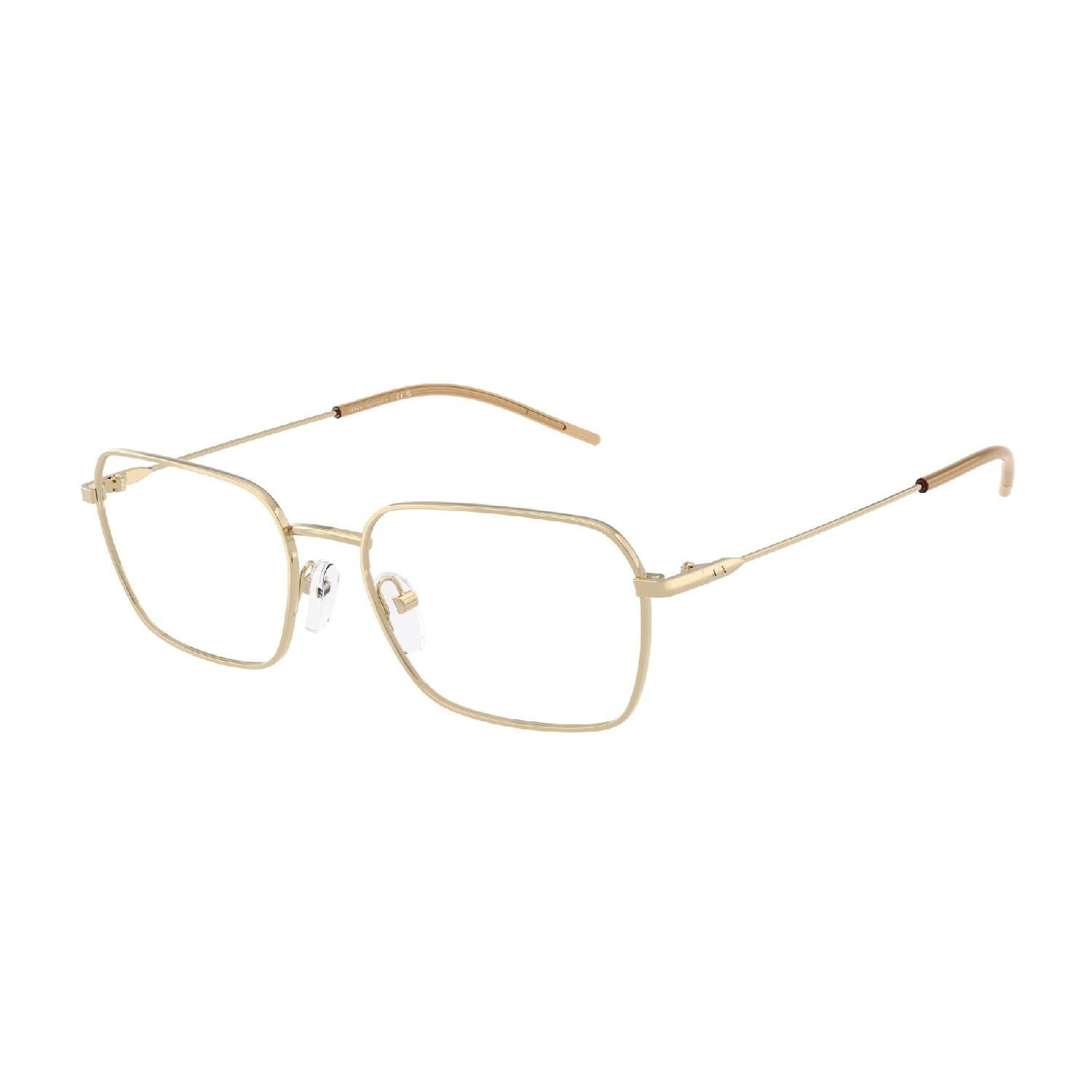 Armação de Óculos de Grau AX1072-6110-53 Armani Exchange Quadrado Ouro Metal