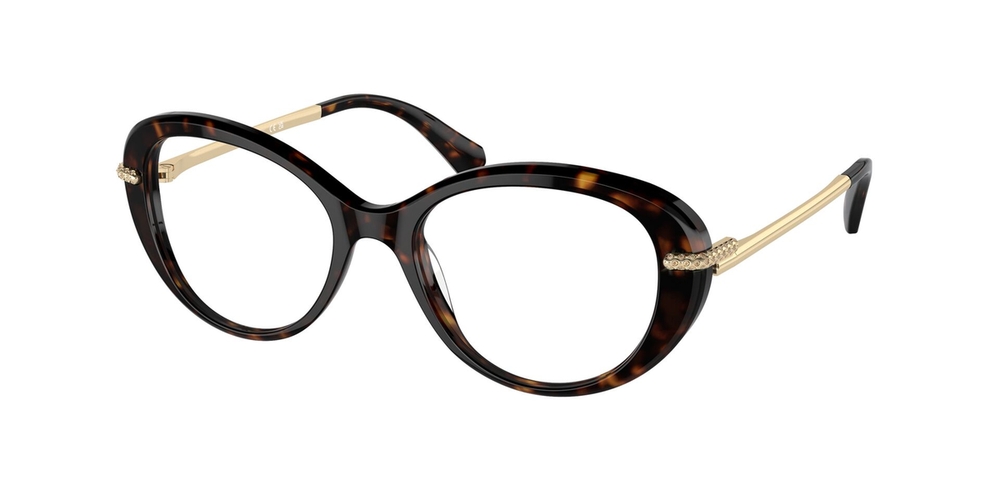 Armação de Óculos de Grau SK2001-1002-52 Swarovski Oval Marrom Acetato