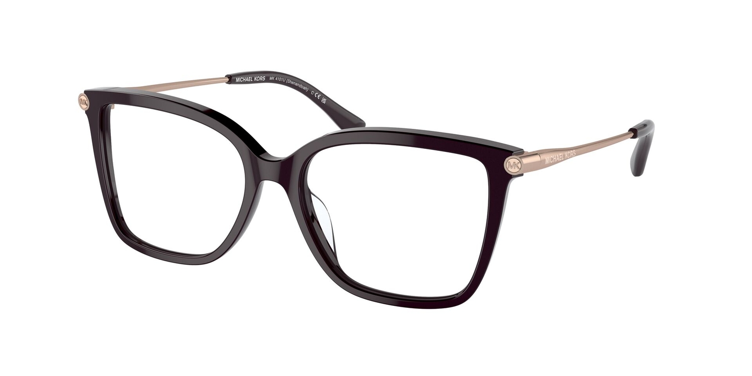 Armação de Óculos de Grau MK4101U-3344-53 Michael Kors Quadrado Marrom Acetato
