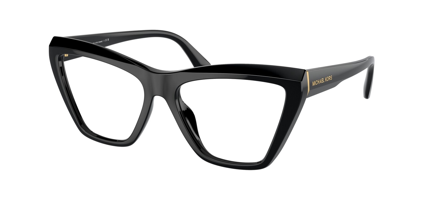 Armação de Óculos de Grau MK4118U-3005-54 Michael Kors Gatinho Preto Injetado