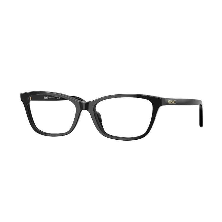 Armação de Óculos de Grau VE3375-GB1-54 Versace Gatinho Preto Acetato