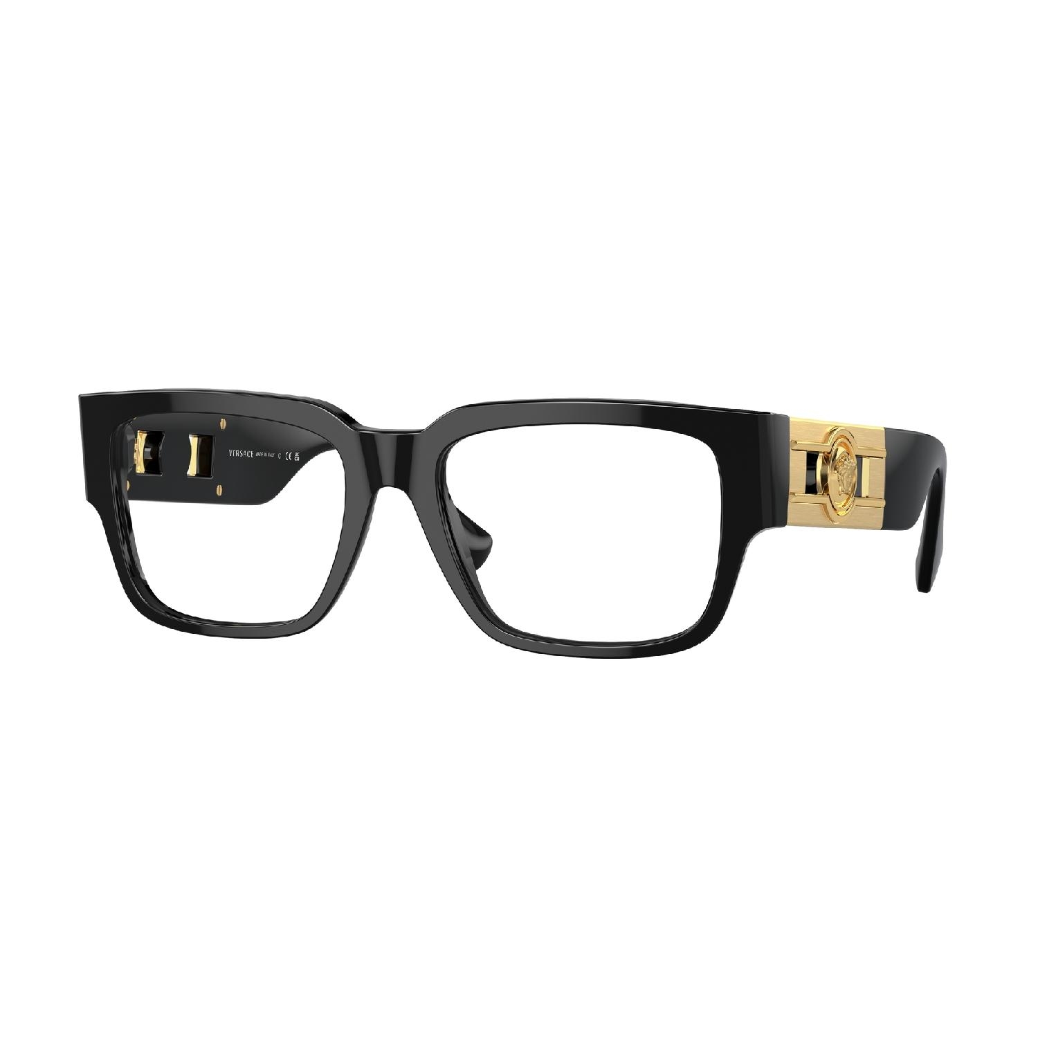 Armação de Óculos de Grau VE3350-GB1-55 Versace Quadrado Preto Acetato