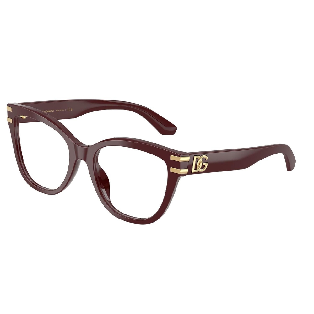 Armação de Óculos de Grau DG3418-3091-55 Dolce & Gabbana Borboleta Vermelho Acetato