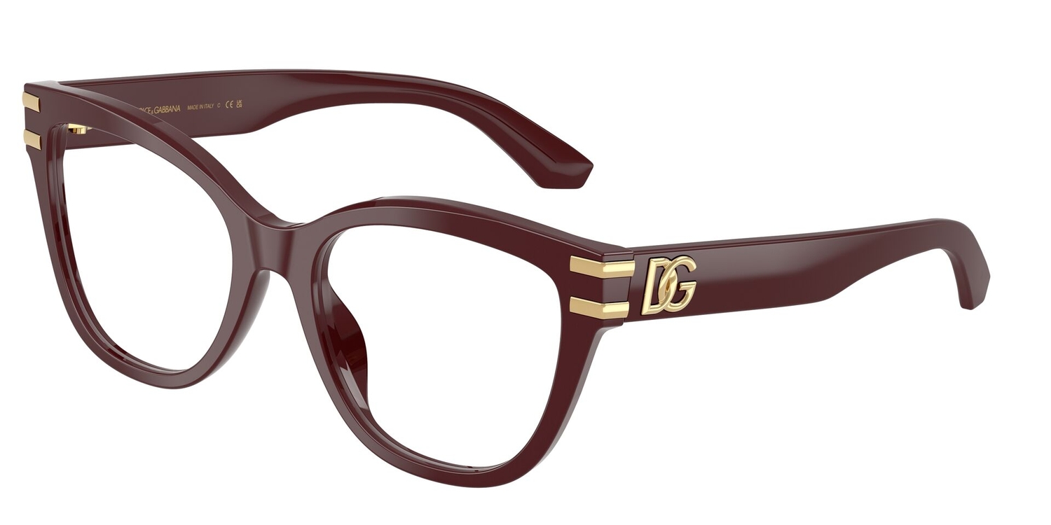 Armação de Óculos de Grau DG3418-3091-55 Dolce & Gabbana Borboleta Vermelho Acetato