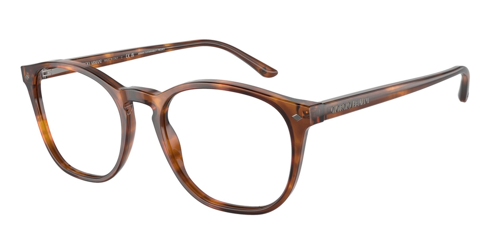 Armação de Óculos de Grau AR7074-5988-50 Giorgio Armani Phantos Tartaruga Acetato