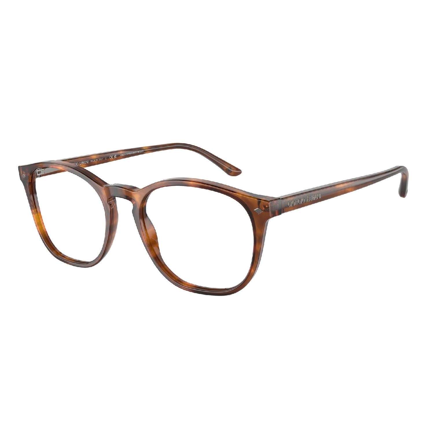 Armação de Óculos de Grau AR7074-5988-50 Giorgio Armani Phantos Tartaruga Acetato
