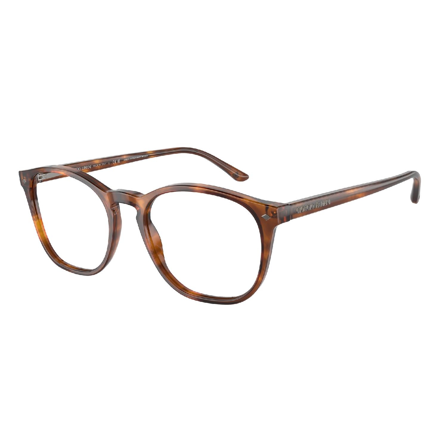 Armação de Óculos de Grau AR7074-5988-50 Giorgio Armani Phantos Tartaruga Acetato