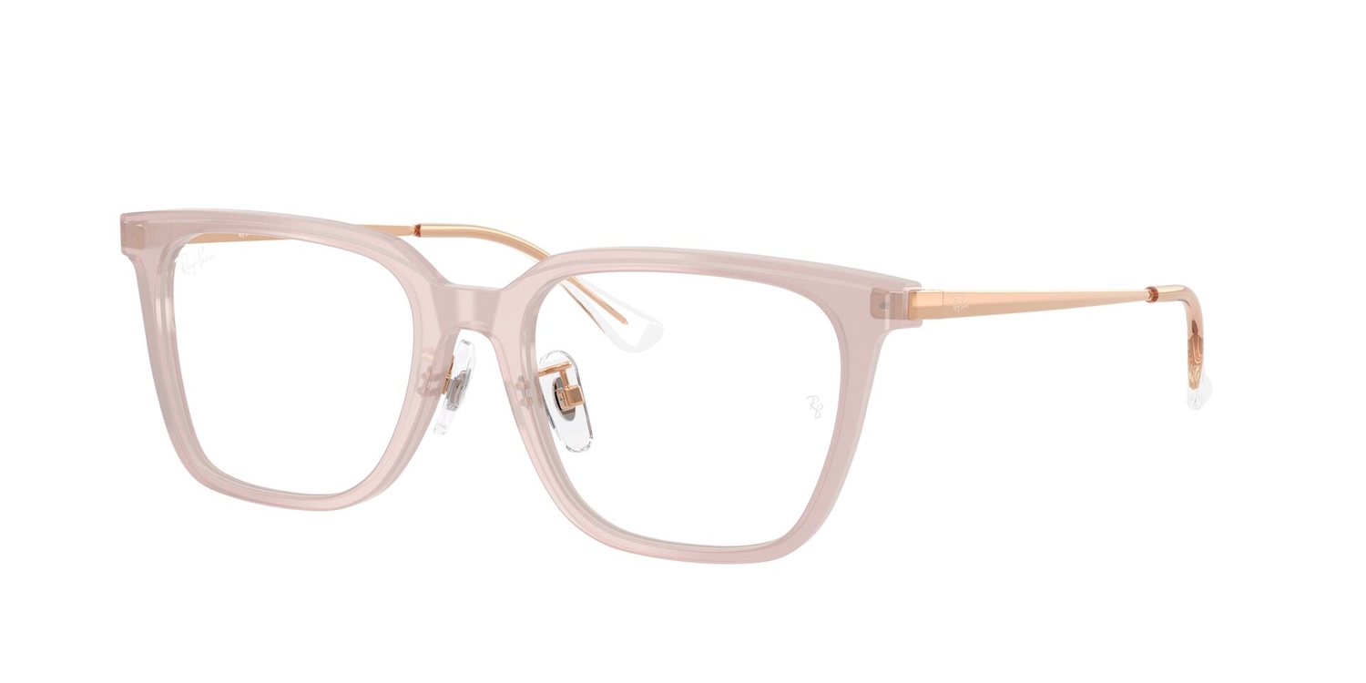 Armação de Óculos de Grau RX5442D-8438-52 Ray Ban Quadrado Marrom Acetato