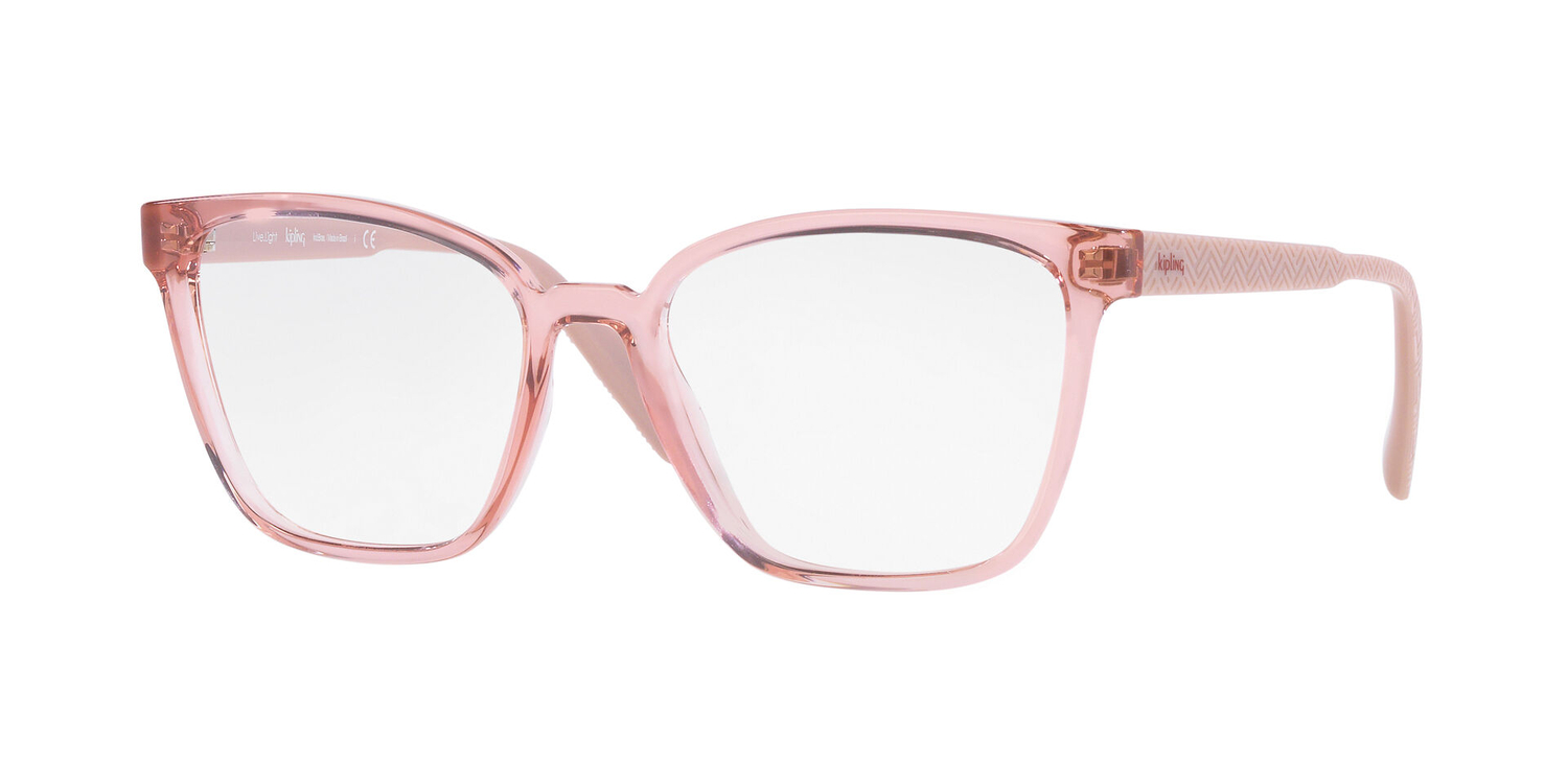 Armação de Óculos de Grau KP3156-K487-53 Kipling Retangular Rosa Injetado