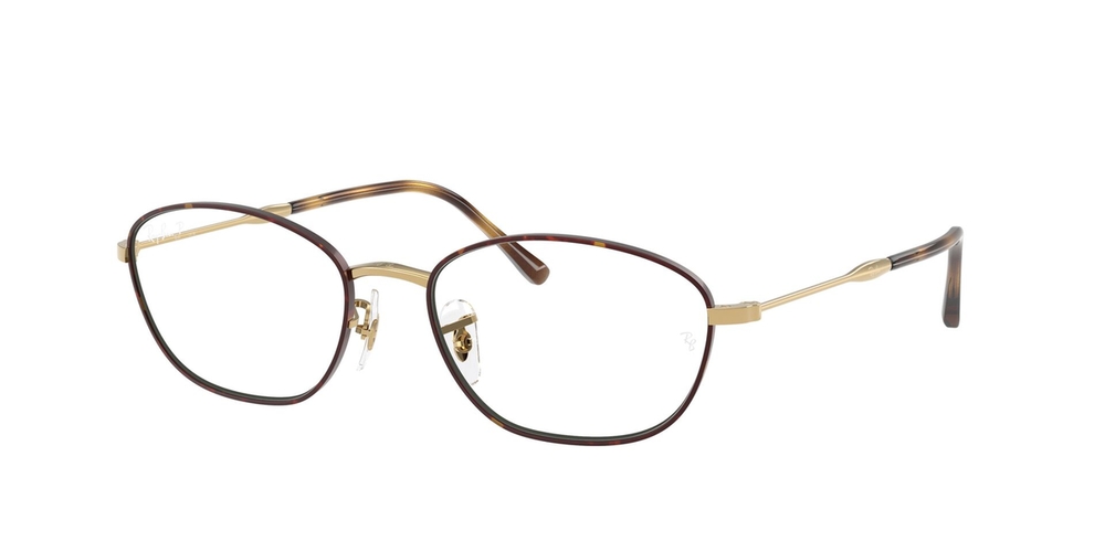 Armação de Óculos de Grau RX3749V-3177-55 Ray Ban Irregular Tartaruga Metal