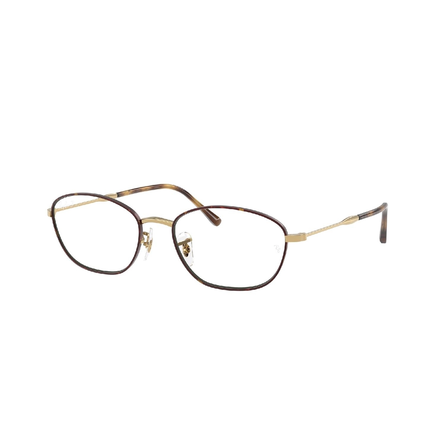 Armação de Óculos de Grau RX3749V-3177-55 Ray Ban Irregular Tartaruga Metal
