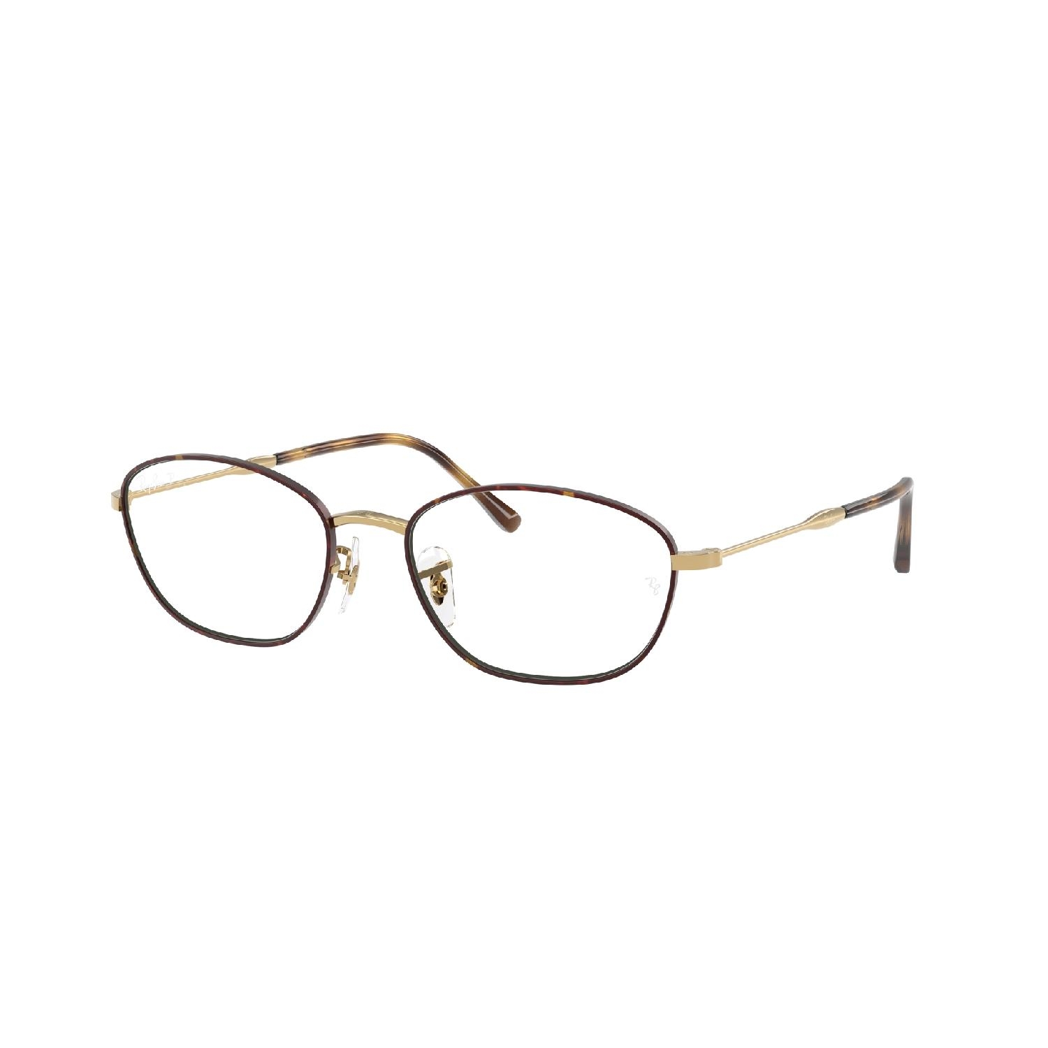 Armação de Óculos de Grau RX3749V-3177-55 Ray Ban Irregular Tartaruga Metal