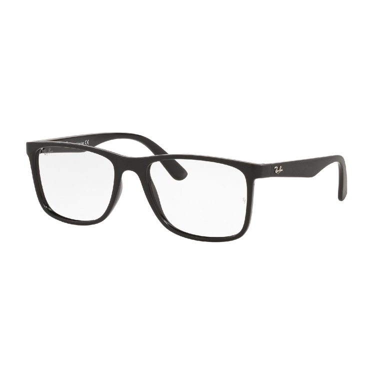 Armação de Óculos de Grau RX7203L-8164-56 Ray Ban Retangular Preto Injetado