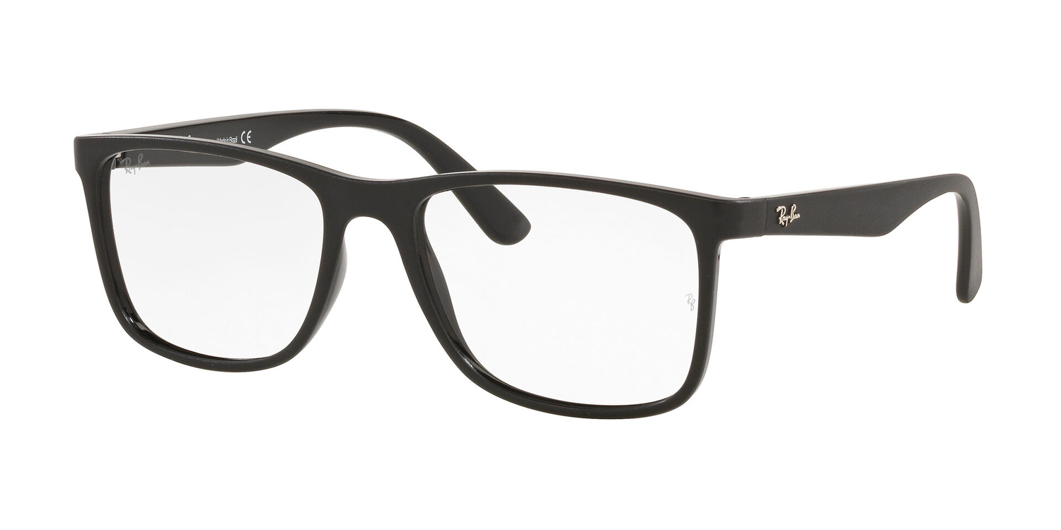 Armação de Óculos de Grau RX7203L-8164-56 Ray Ban Retangular Preto Injetado