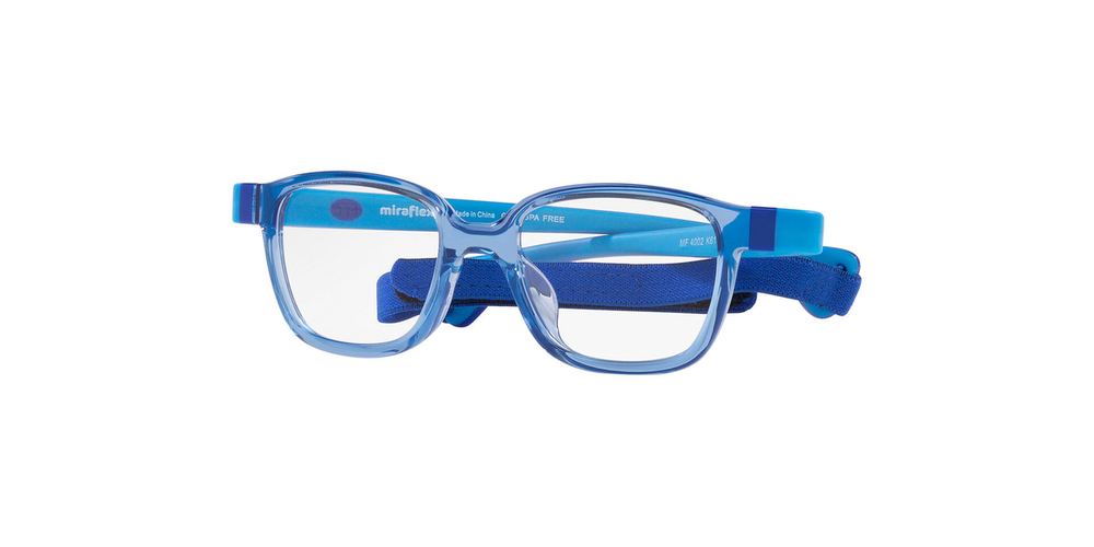 Armação de Óculos de Grau MF4002-K610-48 Miraflex Quadrado Azul Injetado