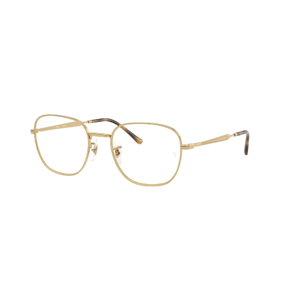 Armação de Óculos de Grau RX6534-2500-53 Ray Ban Quadrado Ouro Metal