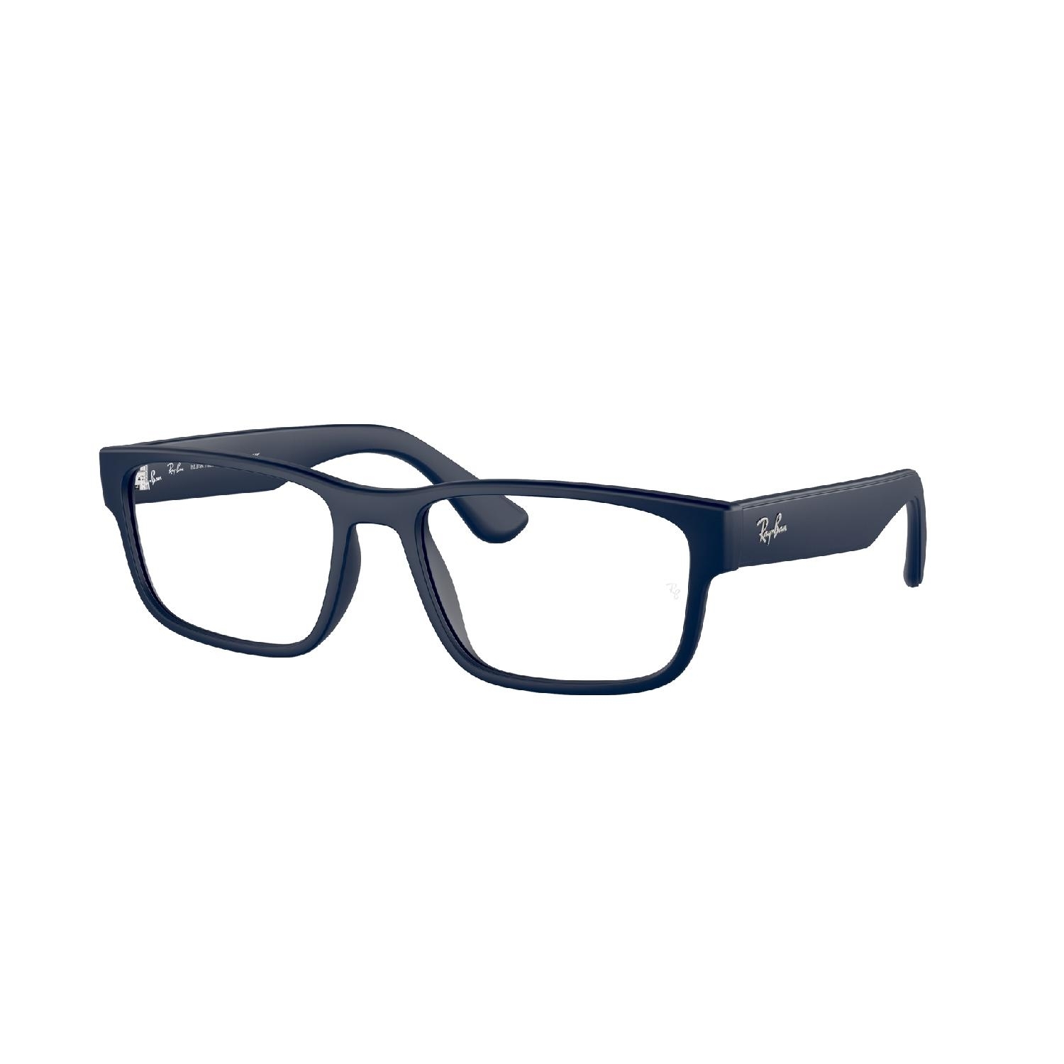 Armação de Óculos de Grau RX7243L-5412-56 Ray Ban Retangular Azul Injetado