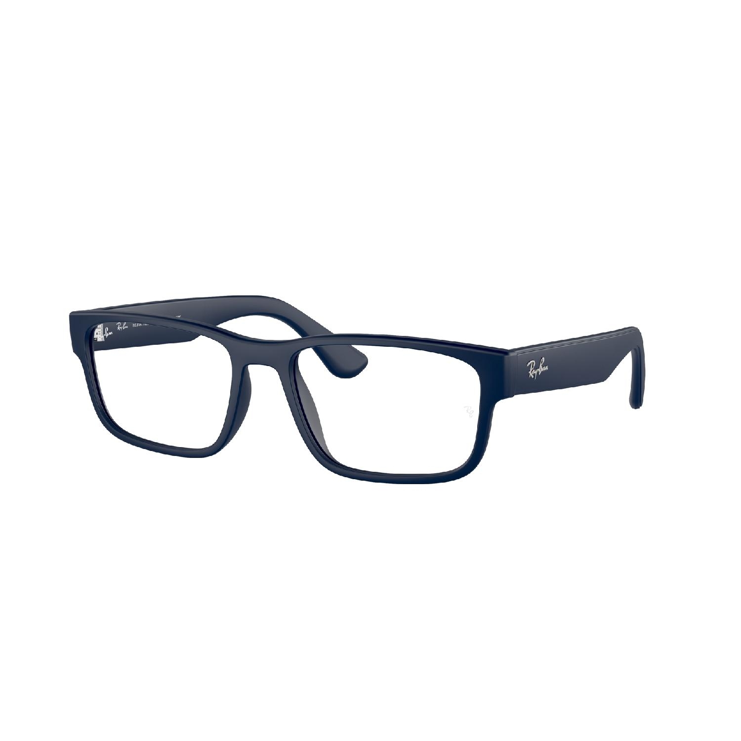 Armação de Óculos de Grau RX7243L-5412-56 Ray Ban Retangular Azul Injetado