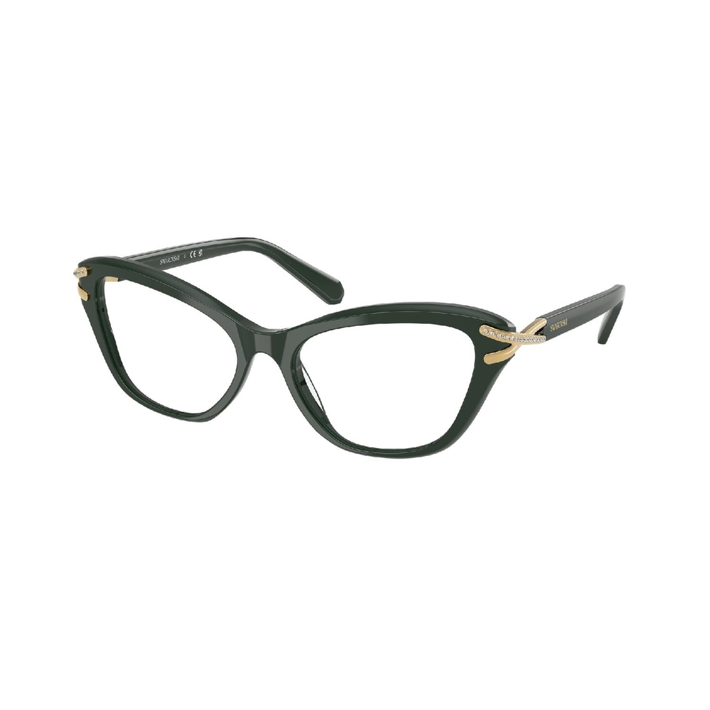 Armação de Óculos de Grau SK2031-1026-55 Swarovski Gatinho Verde Acetato