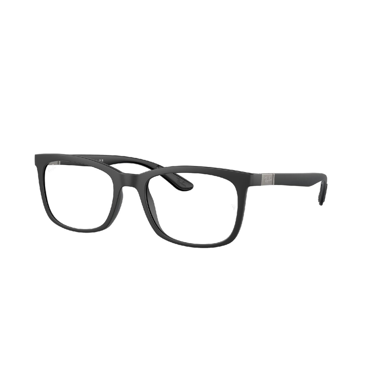 Armação de Óculos de Grau RX7230-5204-54 Ray Ban Retangular Com Cantos Arredondados Preto Peek