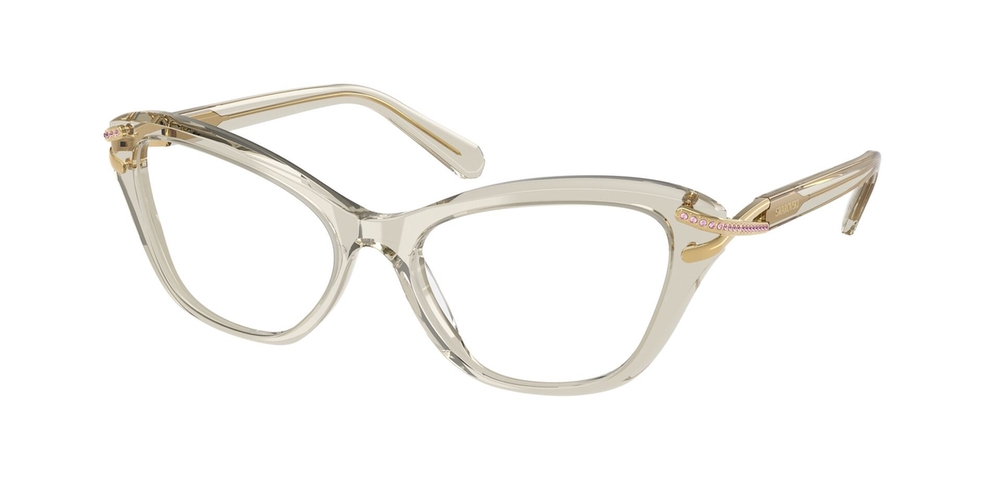 Armação de Óculos de Grau SK2031-3003-55 Swarovski Gatinho Marrom Acetato