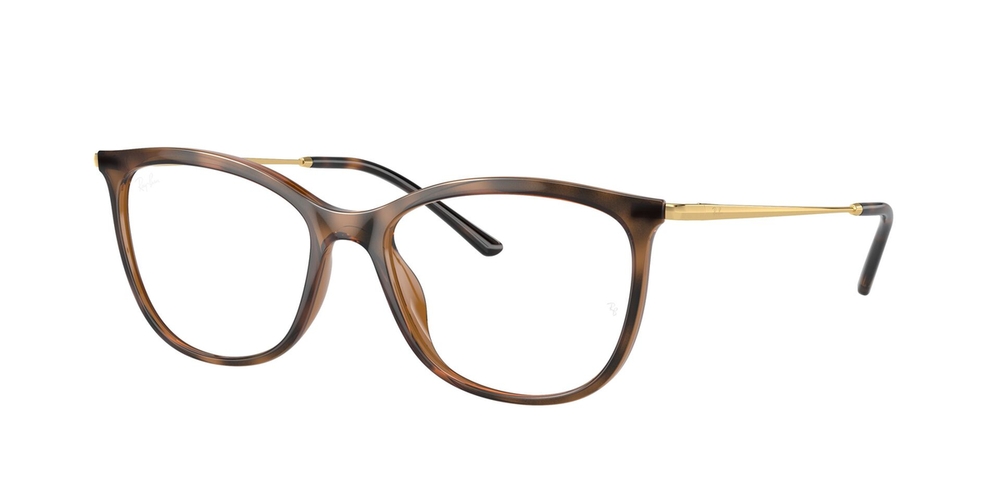 Armação de Óculos de Grau RX7220L-8278-54 Ray Ban Gatinho Marrom Injetado
