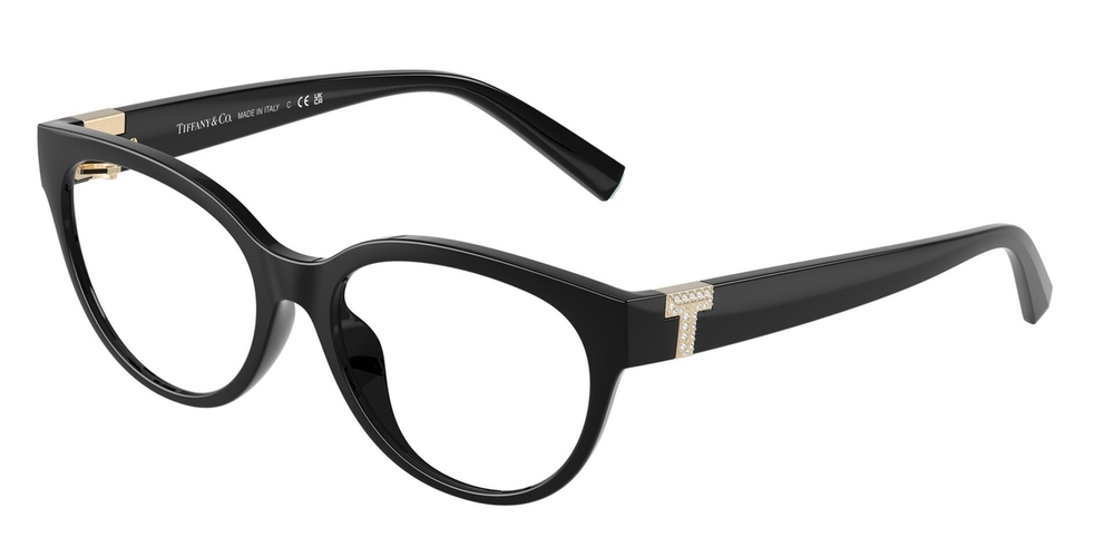 Armação de Óculos de Grau TF2258BU-8001-54 Tiffany & Co Gatinho Preto Injetado