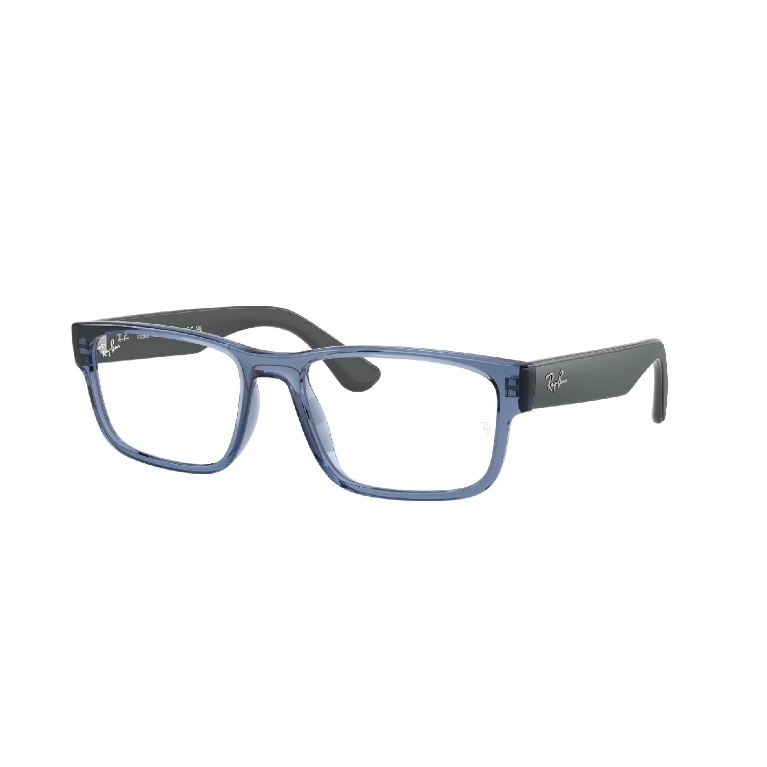 Armação de Óculos de Grau RX7243L-8182-56 Ray Ban Retangular Azul Injetado