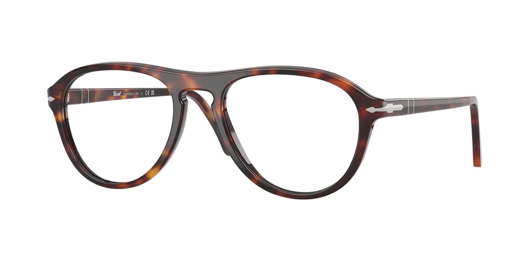 Armação de Óculos de Grau PO3371V-24-55 Persol Piloto Tartaruga Acetato